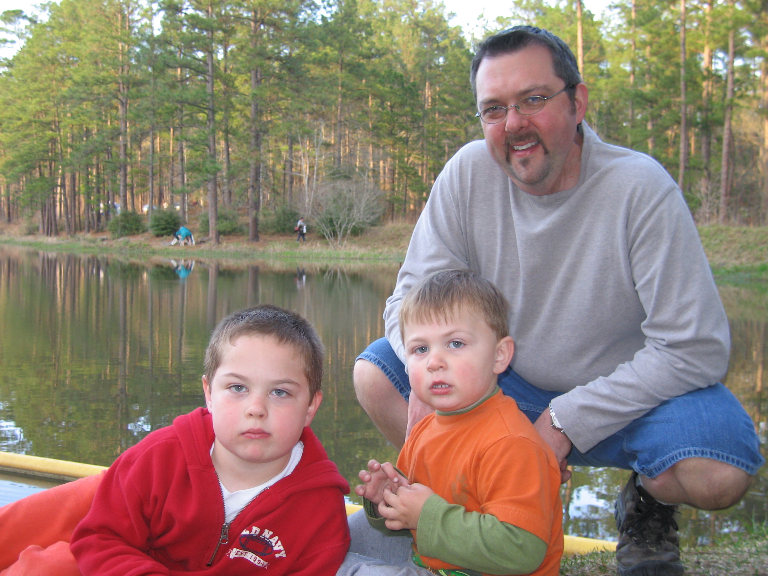 Keith Davis Sitting with his kids